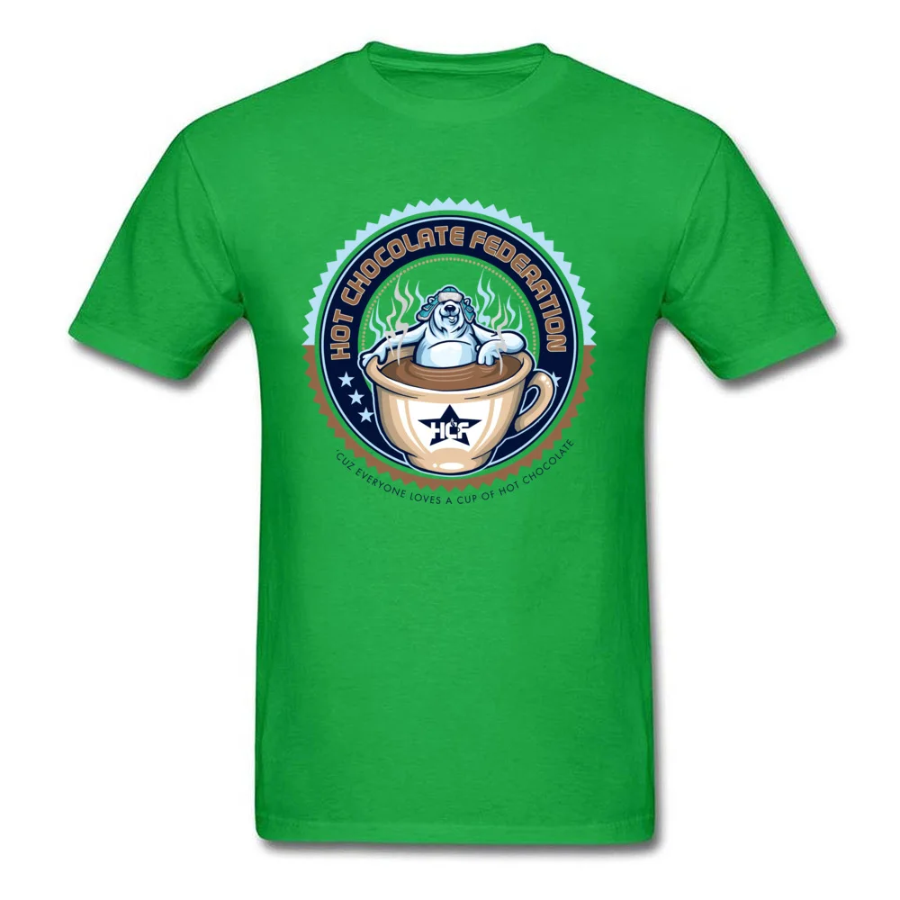 HOT CHOCOLATE FEDERATION Cotton T-shirts for Male Short Sleeve Tops T Shirt On Sale Summer Crew Neck Tops Shirts Fashionable HOT CHOCOLATE FEDERATION green