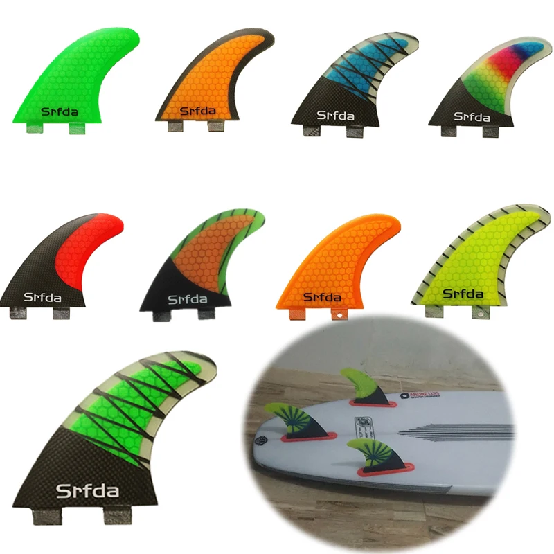 FCS-G5 Surf Fins Surfboard Keels High Quality Honeycomb Fiberglass Tail Surfboard Thrusters Rudder Quilhas Quillas Keels S