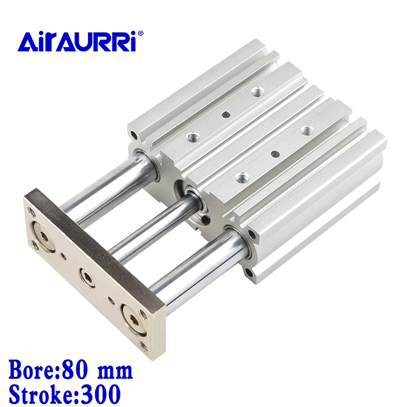 

MGPM MGPL compact Guide Cylinder Bore 80mm stroke 300mm Slide bearing and ball bushing MGP Guide rod thin type