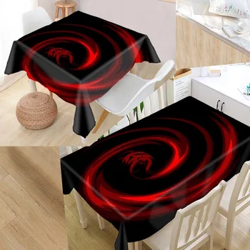 

Custom Vortex Table Cover Rectangular Home Protection Decoration Elegant Wedding Waterproof Oilproof Tablecloth #QWE678J