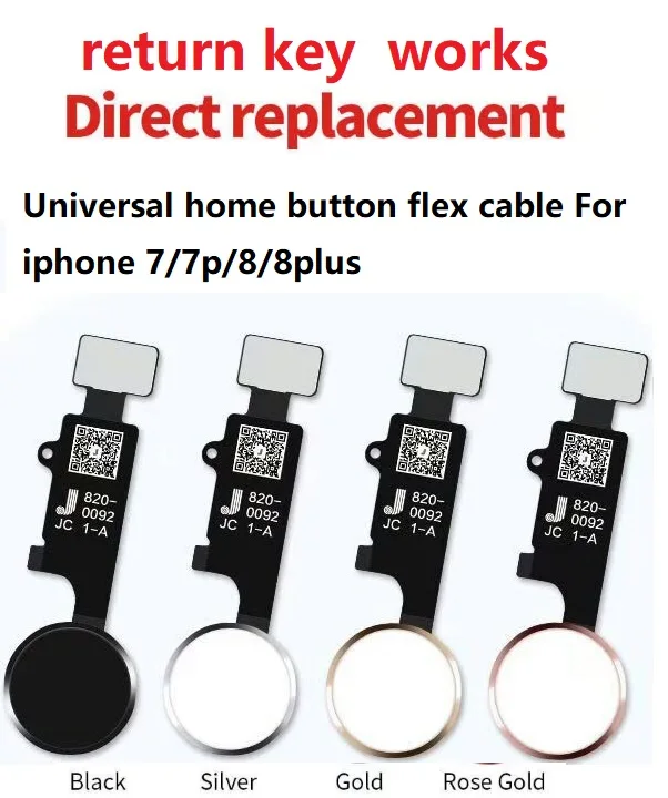 

New JC Universal Home Button Flex Cable For iPhone 7 7P 8 8 Plus Repair return key works Back function Screen Shot No touch ID