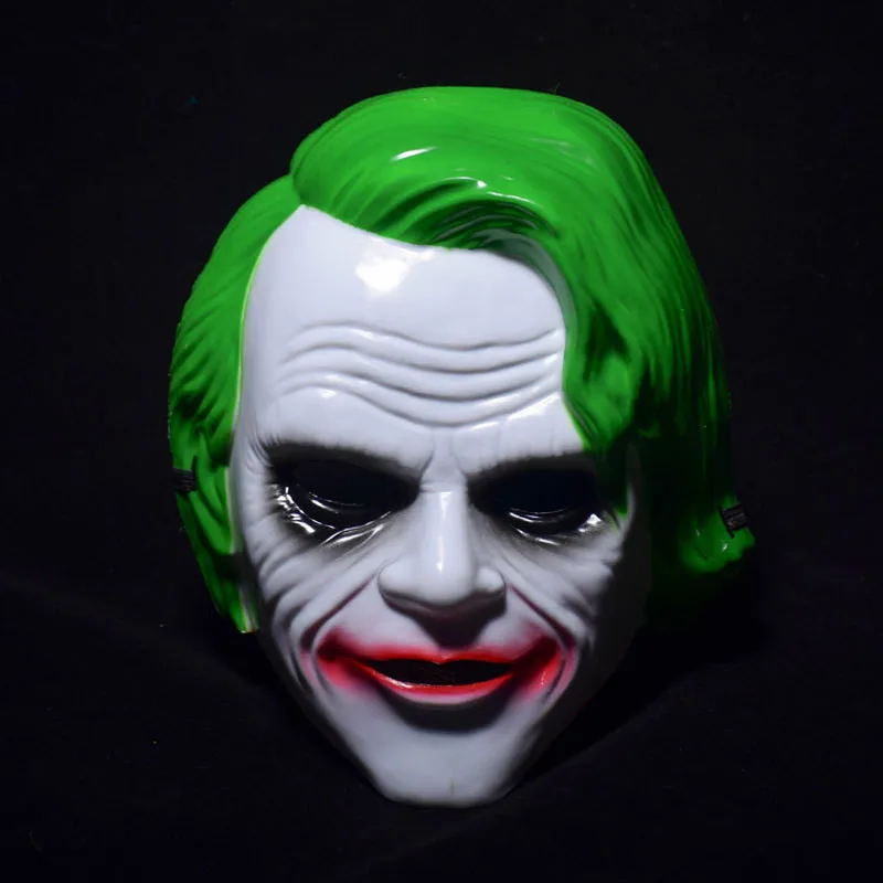 PVC Joker Mask Batman The Joker Cosplay Full Face Masks Green Hair PVC