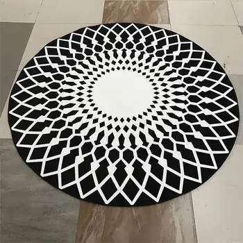 

Creative Polyester Round Carpets For Living Room Computer Chair Area Rug Children Play Tent Floor Mat Brief Yoga Mat/Carpet