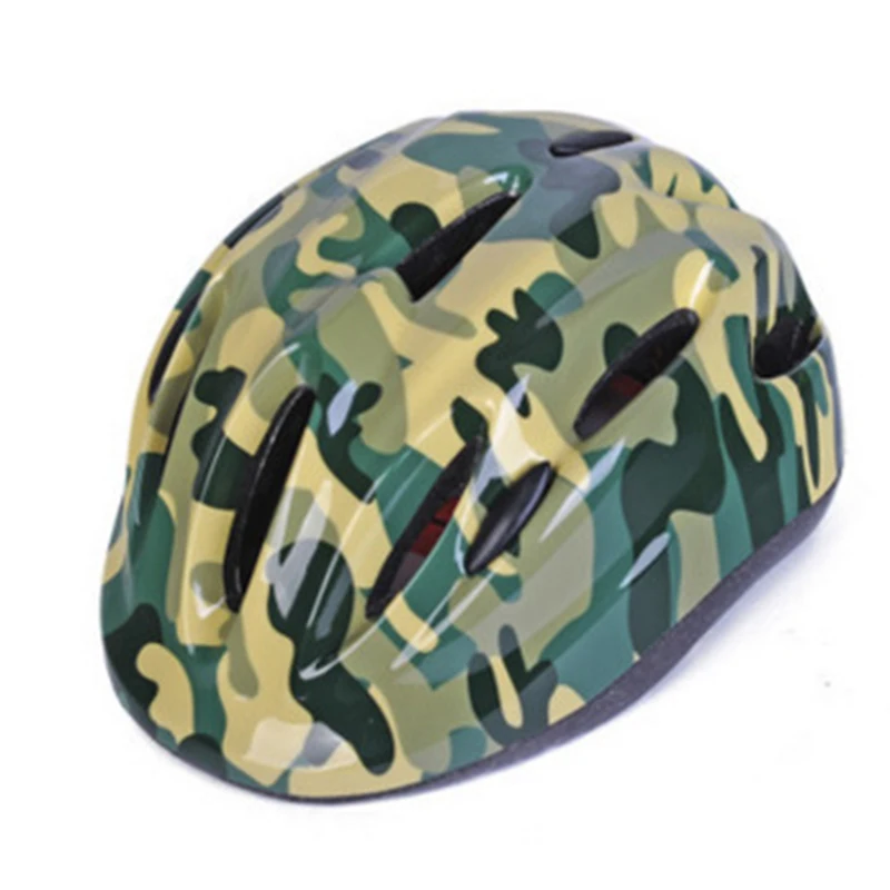 

New Children's bicycle camouflage helmet thicker and lighter child helmet skating helmet Integrally-molded Helmet