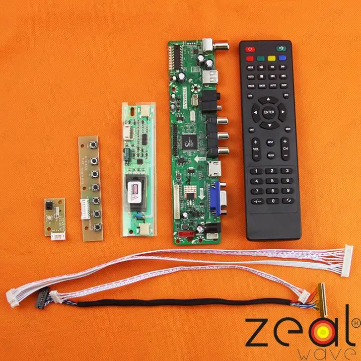 TV HDMI VGA USB CVBS RF LCD Controller Board For 21.5inch M215HW01 V0~9 1920*1080