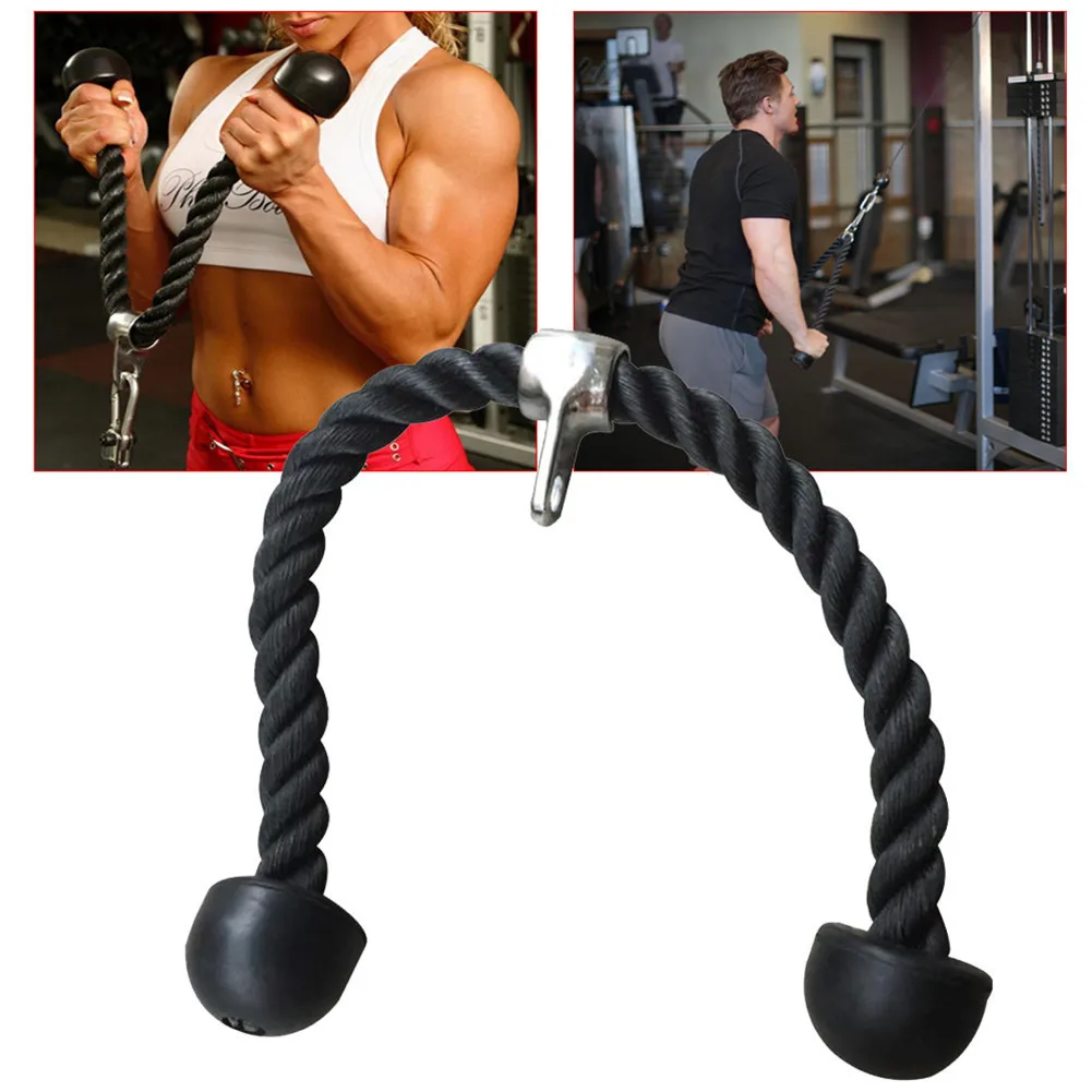 

Tricep Rope Abdominal Crunches Cable Attachment Pull Down Laterals Biceps Training Fitness Equipment Body Building Gym Pull Rope