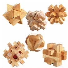 6 шт., детская деревянная Китайская традиционная умная головоломка, LUBAN замковые игрушки, взрослые, Подростковая игра, соревнование