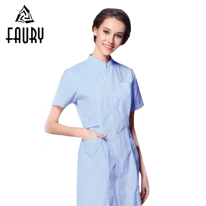 Long Sleeve Doctor Suit Men Lab Coat Nurse Short Sleeve