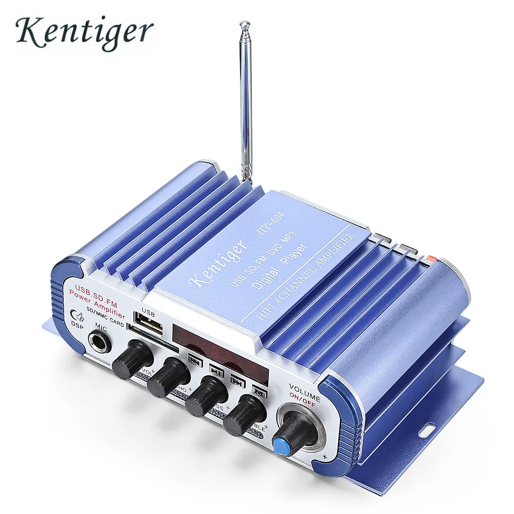 Kentiger HY 604 Портативный цифровой усилитель HiFi 4 канала стерео аудио удаленного