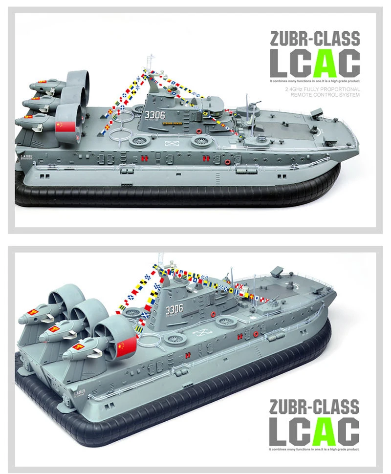 Новинка 1/110 2,4G bison военные корабль на воздушной подушке бесщеточный пульт дистанционного управления кораблей с гироскопом-амфибием