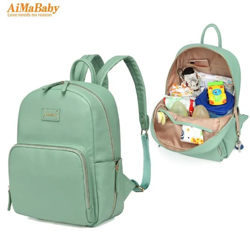 Us 40 97 50 Off Pu Leather Baby Bag Organizer Tote Diaper Bags Mom Backpack Mother Maternity Large Ny In