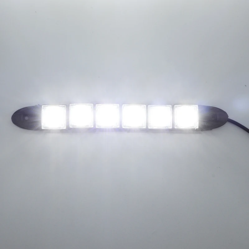 2X6 светодиодный супер белый Автомобильный декоративный гибкий светодиодный светильник высокой мощности 12 В Автомобильный светодиодный светильник для дневных ходовых огней Автомобильный светодиодный светильник DRL