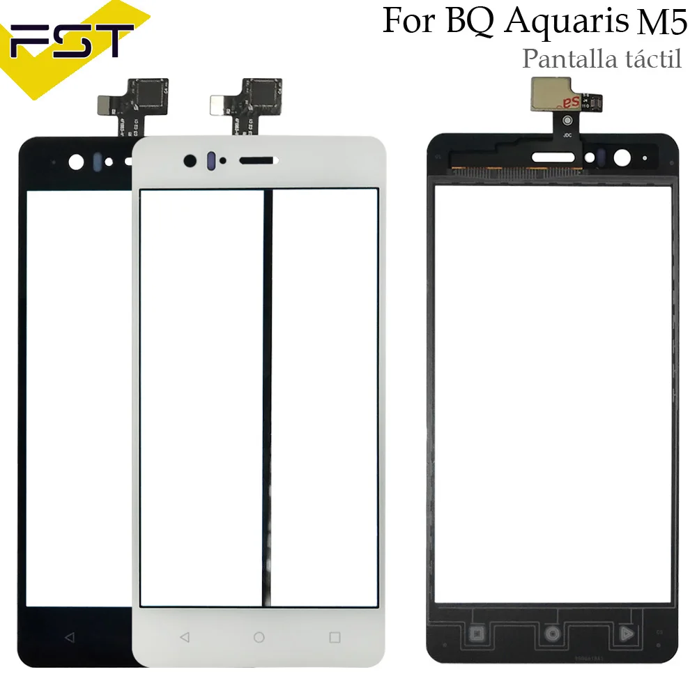 Сенсорный экран для BQ Aquaris M5 черный/белый дигитайзер стеклянная сенсорная панель