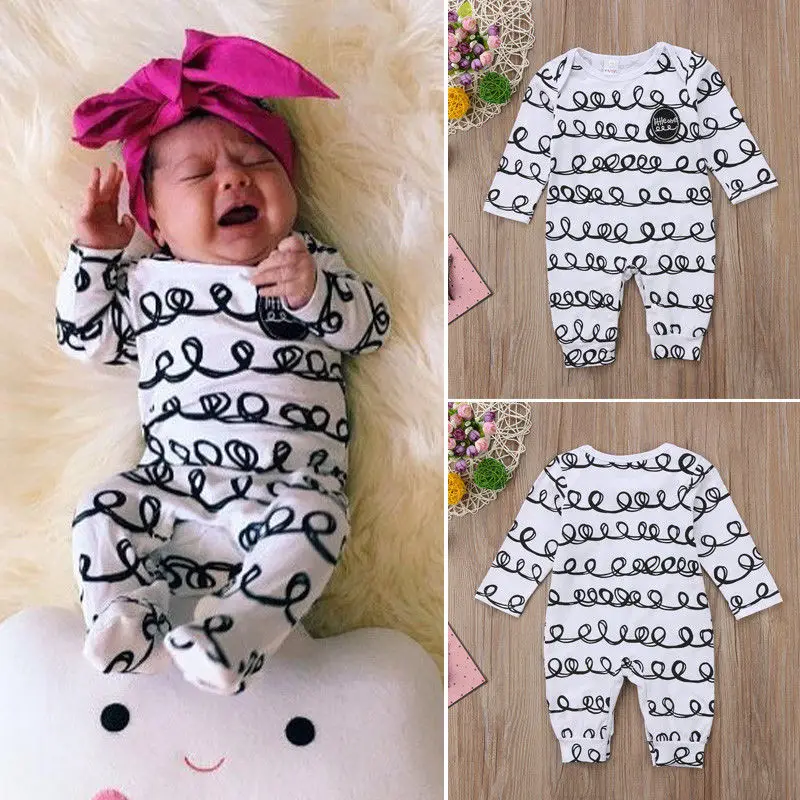 

Newborn Infant Baby Kids Boy Girl Clothes Little One Romper Jumpsuit Top Cotton Clothes Outfits