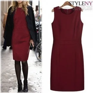 New Winter Slim Woolen Vest Formal Dress Tank One Piece Dress Plus New Winter Slim Woolen Vest Formal Dress Tank One Piece Dress Plus