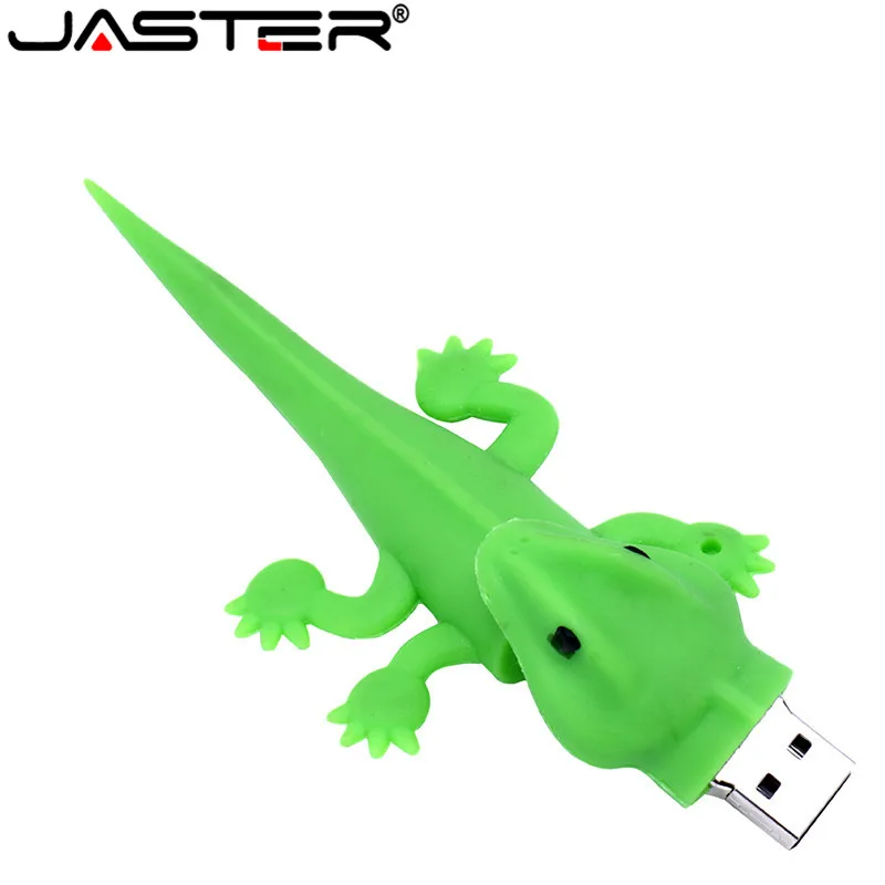 JASTER USB флэш-накопитель Зеленая Ящерица 4 ГБ 8 ГБ 16 ГБ 32 ГБ 64 Гб Gecko флеш-диск USB 2,0 карта памяти USB флешка диск, подарок