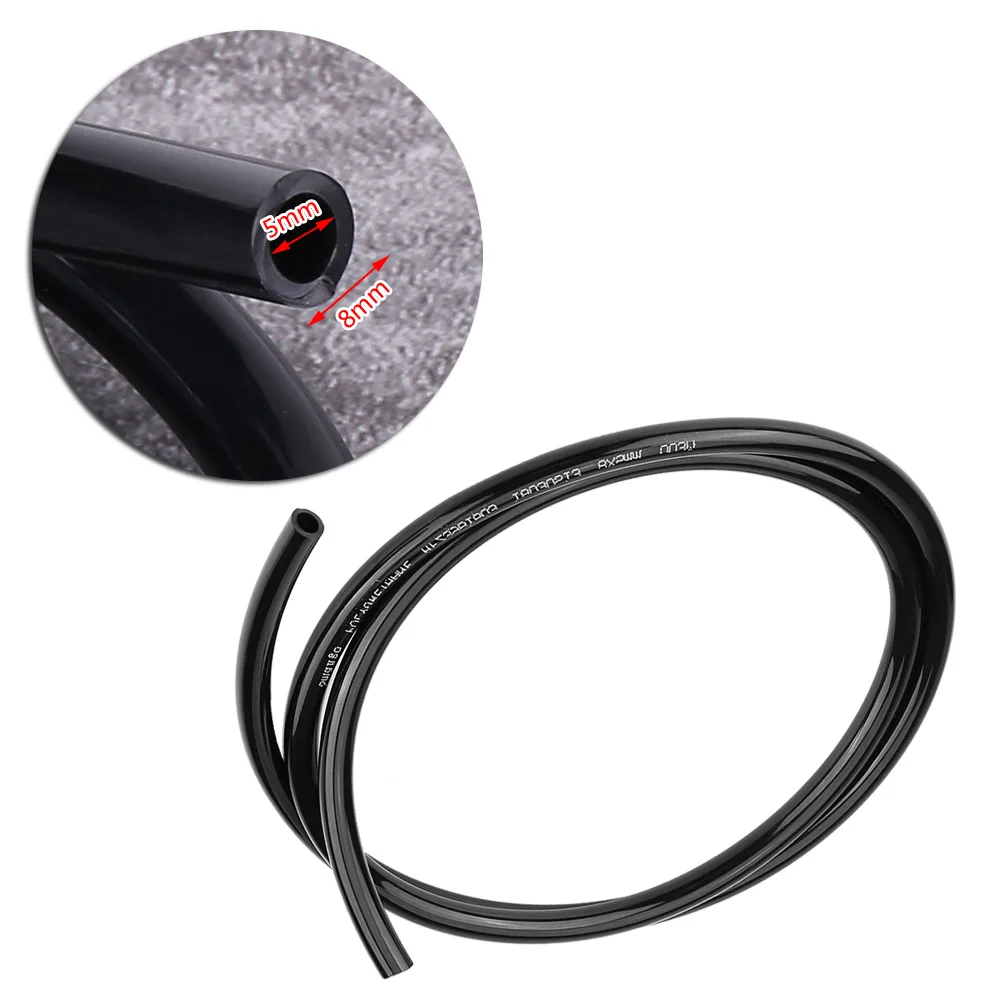 

Hot 1m Fuel Pipe Black Motorcycle Fuel Gas Oil Delivery Tube Hose Petrol Pipe 5mm 1in Gasoline Tube Fuel Hose