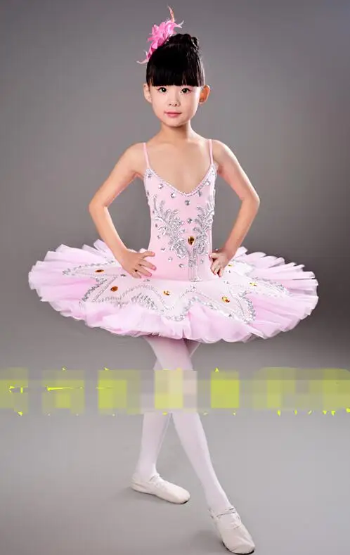 Обувь для девочек Профессиональный Балетные костюмы-пачка платье для танцев Детская танцевальная одежда cotumes наряды Дети Лебединое озеро Балетные костюмы платье для танцев - Цвет: Розовый
