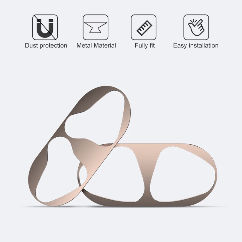

Sticker For Apple AirPods Box Case Dust-proof Super Thin Inside Magnet Absorption Protector Earphone Cover Metal Stickers