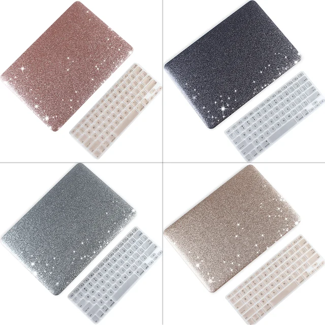 Case For MacBook Pro Retina Air 11 12 13 15 Glitter Bling Hard Laptop Cover For 2018 Macbook New Pro 13 15