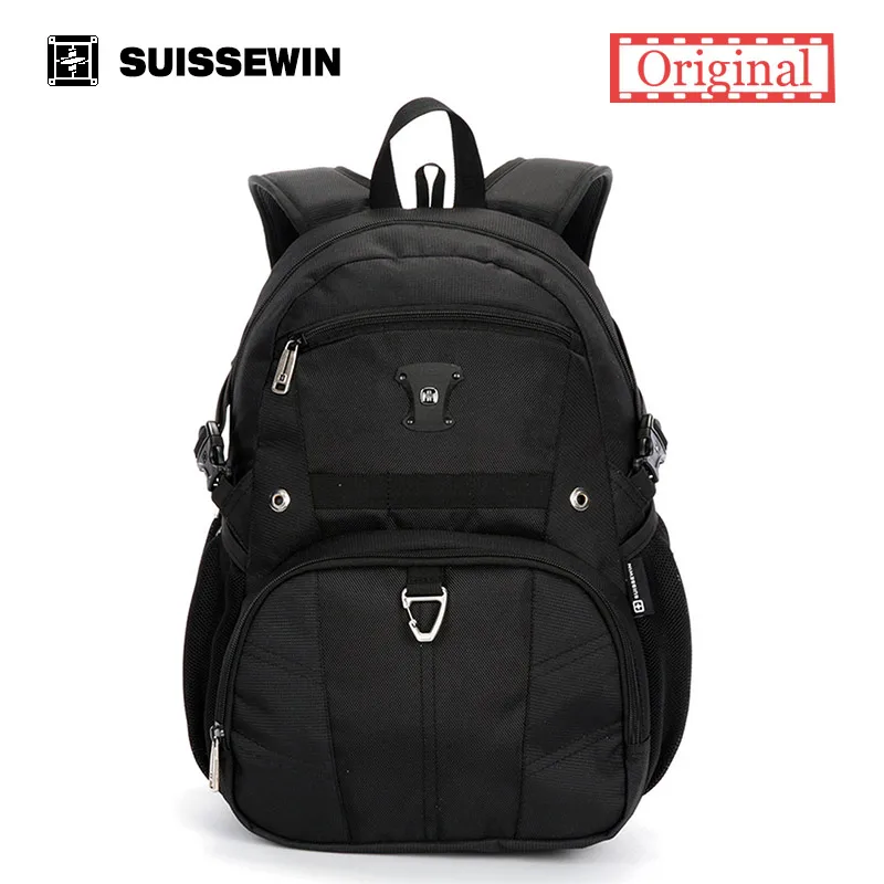 Suissewin Swiss laptop Backpack SN7008 Black Casual daily swiss army