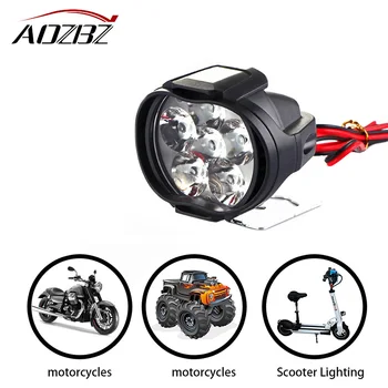 

AOZBZ 2 PCS Motorcycle Led Headlight Lamp 10W 1000Lm Scooters Spotlight 6500K White Motorbike Car Working Spot Light 9-85V