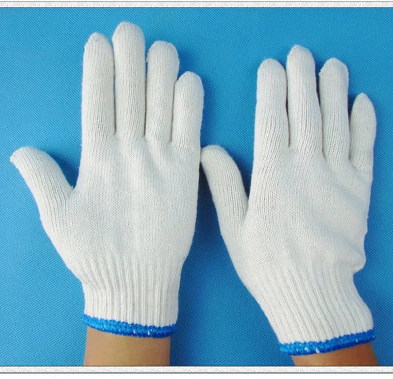 Новые перчатки белая одежда большой код перчатки Хлопок шифрование перчатки 10 21*10 защиты двойной/посылка