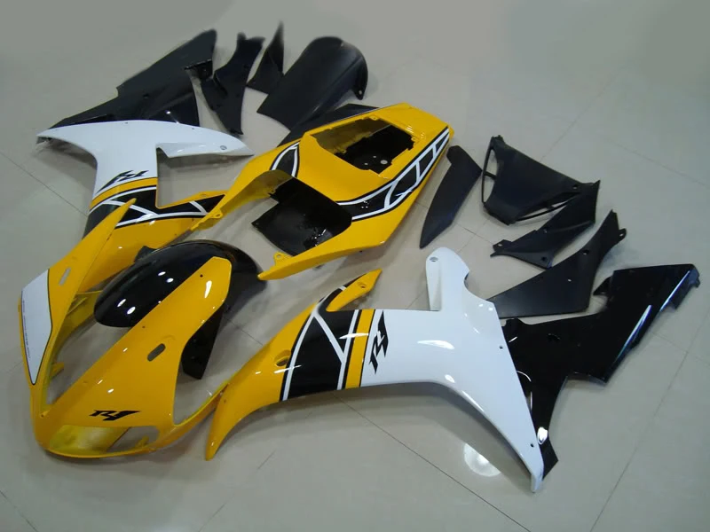 

Motorcycle Fairing kit for YAMAHA YZFR1 02 03 YZF R1 2002 2003 YZF1000 yzfr1 ABS White yellow black Fairings set+gifts YF02