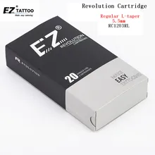 Ez cartucho de tatuagem redondo, cartucho de agulhas de tatuagem rc1201rl rc1203rl rc1205rl z-11/14/#12 0.35mm 18rl 20 pçs/lote