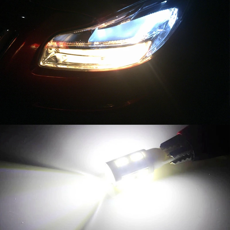 2 шт. T10 автомобильный светильник лампа 5630 10 SMD W5W автомобильная светодиодная 12 В