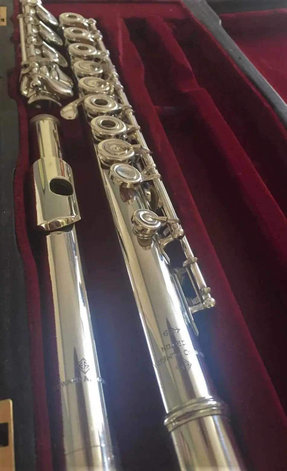 Edward Almeida 459 Solid Silver Flute for sale Rare and beautiful