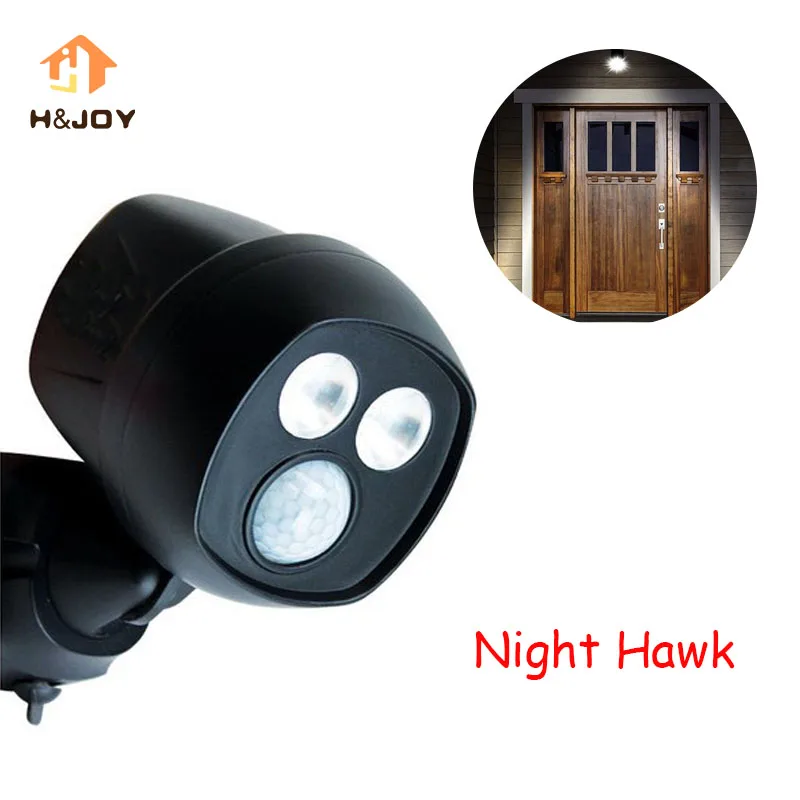 Беспроводной светодиодный светильник Hawk с активированным ночным движением, спортивный светильник, супер яркий дверной светильник, безопасный и безопасный светильник для вашего дома, ночной Светильник Hawk
