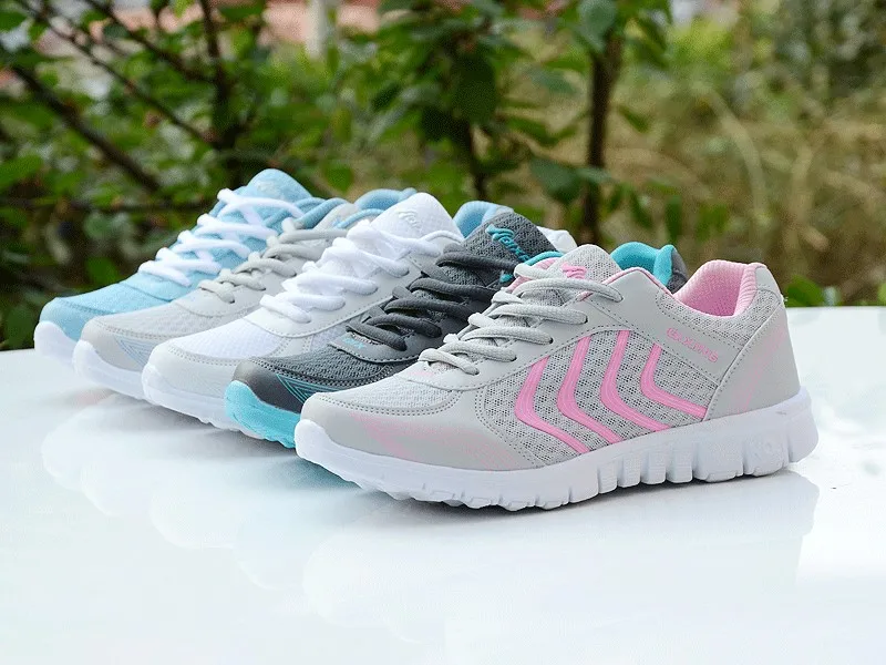 Tênis feminino 2018 entrega rápida respirável tênis