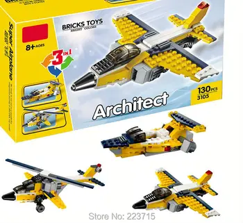 

*Architect airplane 3 in 1 set* DIY enlighten block bricks,Compatible With other Assembles Particles