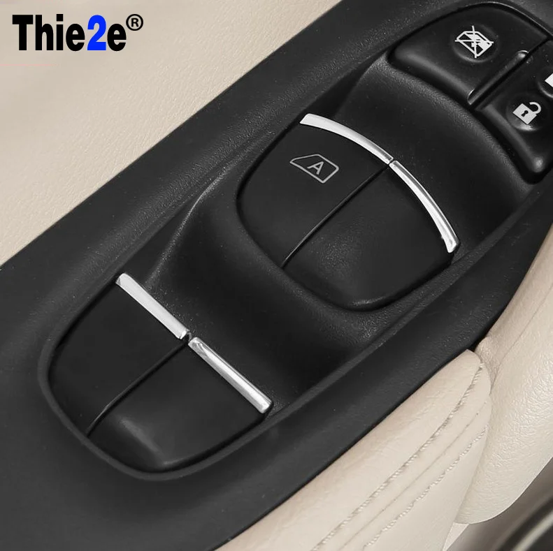 

Car Styling Window Button Sticker For Nissan Qashqai 2015+ Chromium Styling For X-Trail /Rogue 2014 2015 2016 Car Accessories