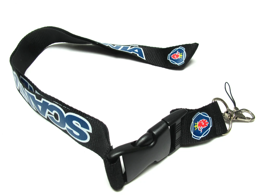 Мужской черный автомобиль SCANIA Lanyard для ключей ID бейдж держатели автомобильные