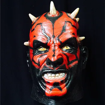 

New Star Wars Darth Maul Adult Full Latex Mask Costume Cosplay 8 Masks Halloween
