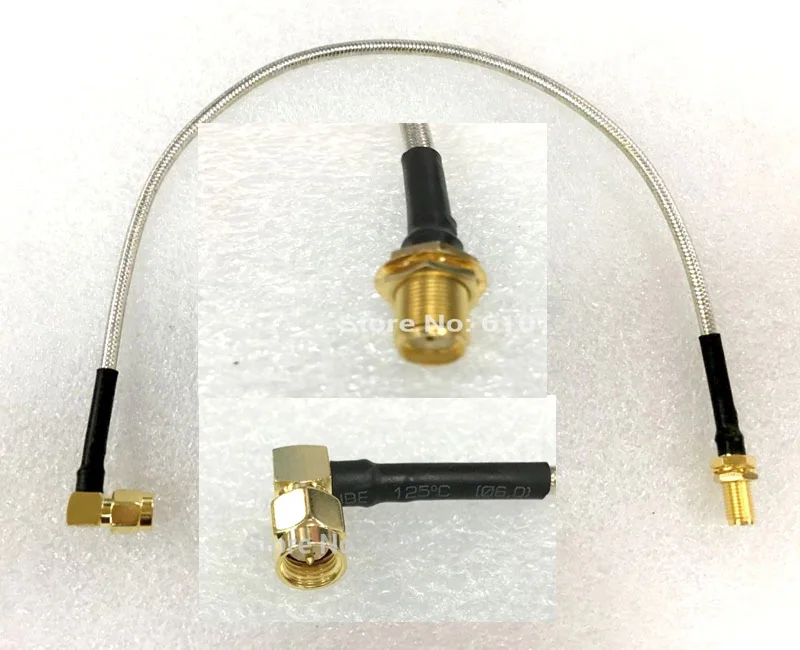 10 шт./лот 15 см правый угол SMA штекер переключатель женский RF удлинитель