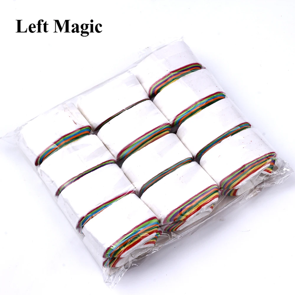 

12 Coils/Lot Multicolored Mouth Paper Magic Tricks Colorful Mouth Coils Magic Prop Magician Supplies Illusion Magic Toys