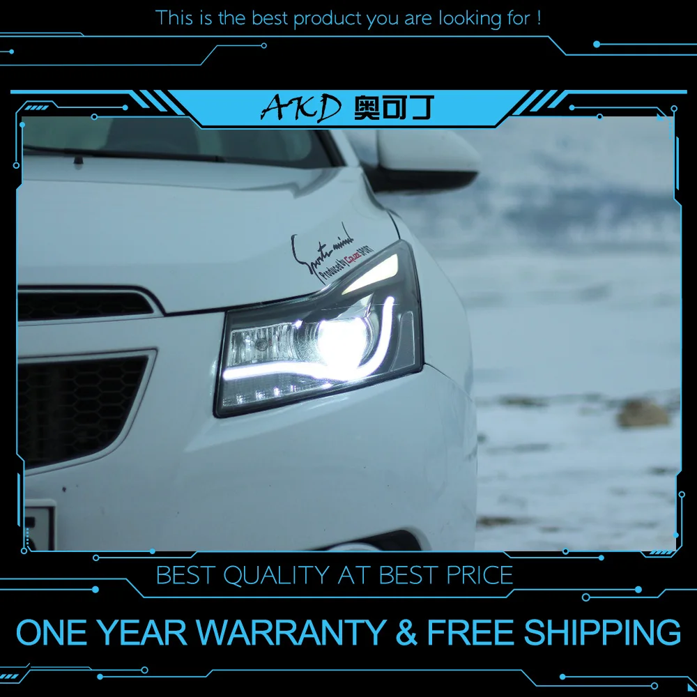  AKD tuning cars Headlight For Chevrolet Cruze 2009-2014 Headlights LED DRL Running lights Bi-Xenon  - 32888884897