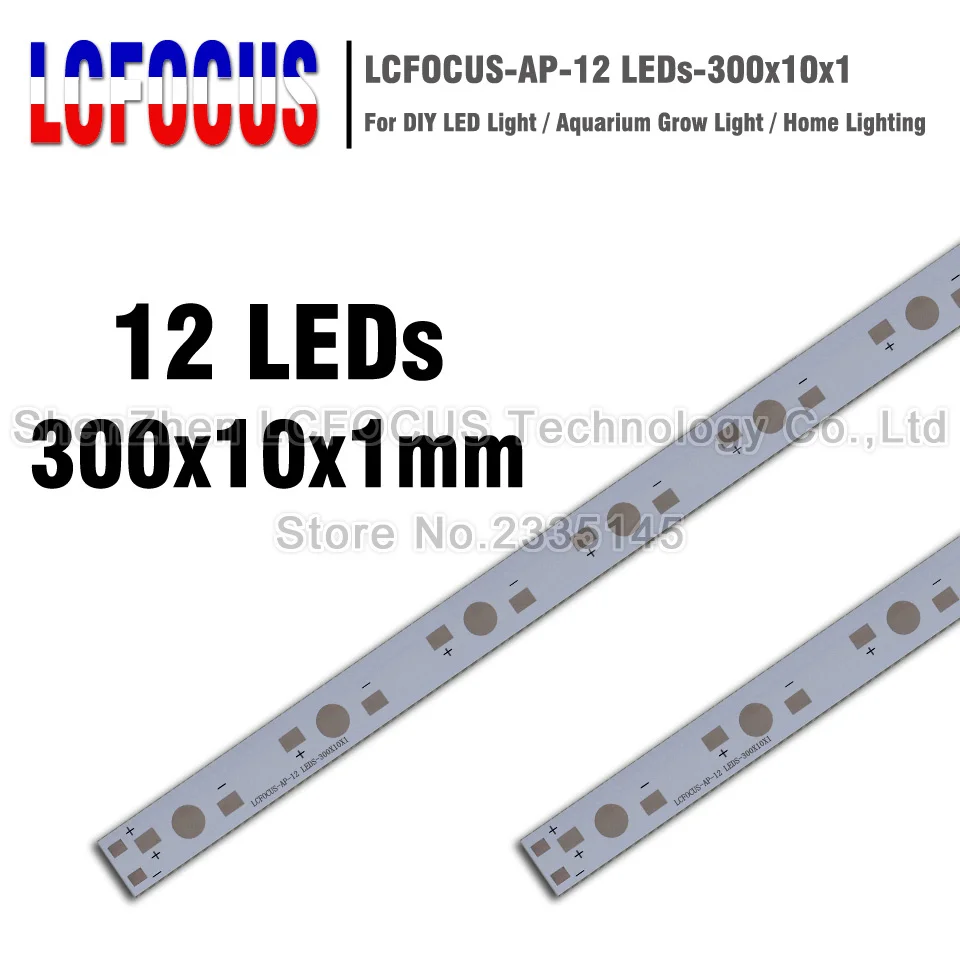 Wholesale 1W 3W 5W LED Aluminum Plate 300mm With 1 3 5 Watt LED COB Chip Use For DIY 12W 36W Aquarium Lights Grow Light Tubes