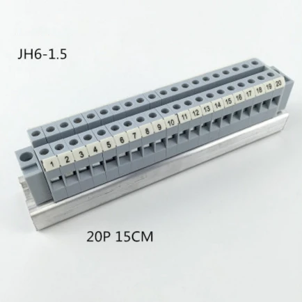 JH6-1.5 комбинированная Клеммная колодка комбинированный соединитель кусок направляющей тип напряжения Соединительный ряд