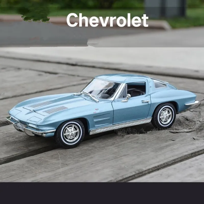 Chevrolet Corvette 1963 1:24 передовая модель автомобиля из сплава литая металлическая