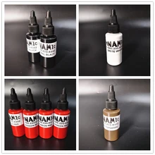 5 шт. черные, белые, синие, желтые, красные, розовые, смешанные цветные чернила для перманентного макияжа, 30 мл, 1 унция, набор для рисования тела, постоянный макияж, пигмент, поставка