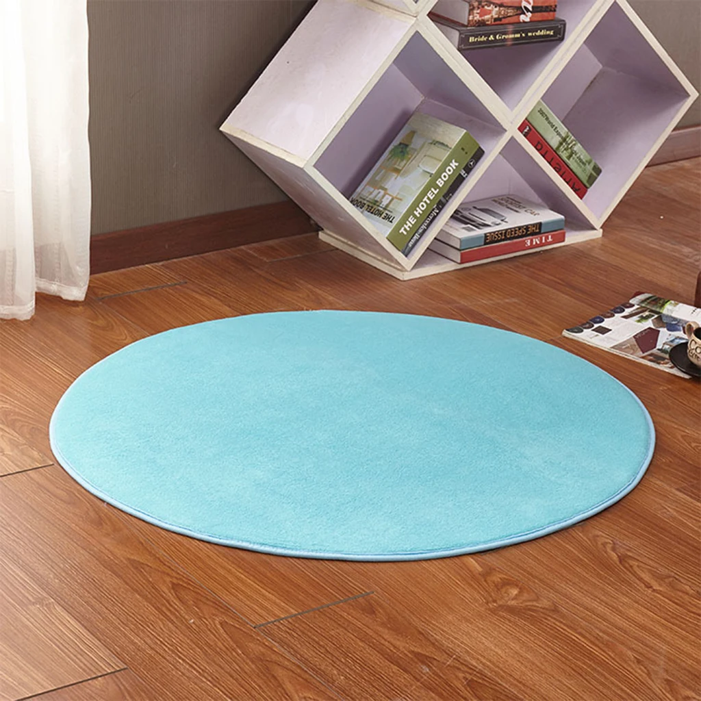 1M/1.2M Soft Coral Fleece Kids Playhouse Tent Carpet Rug Pad Bedroom Cushion Mat Floor Game Activity Toy