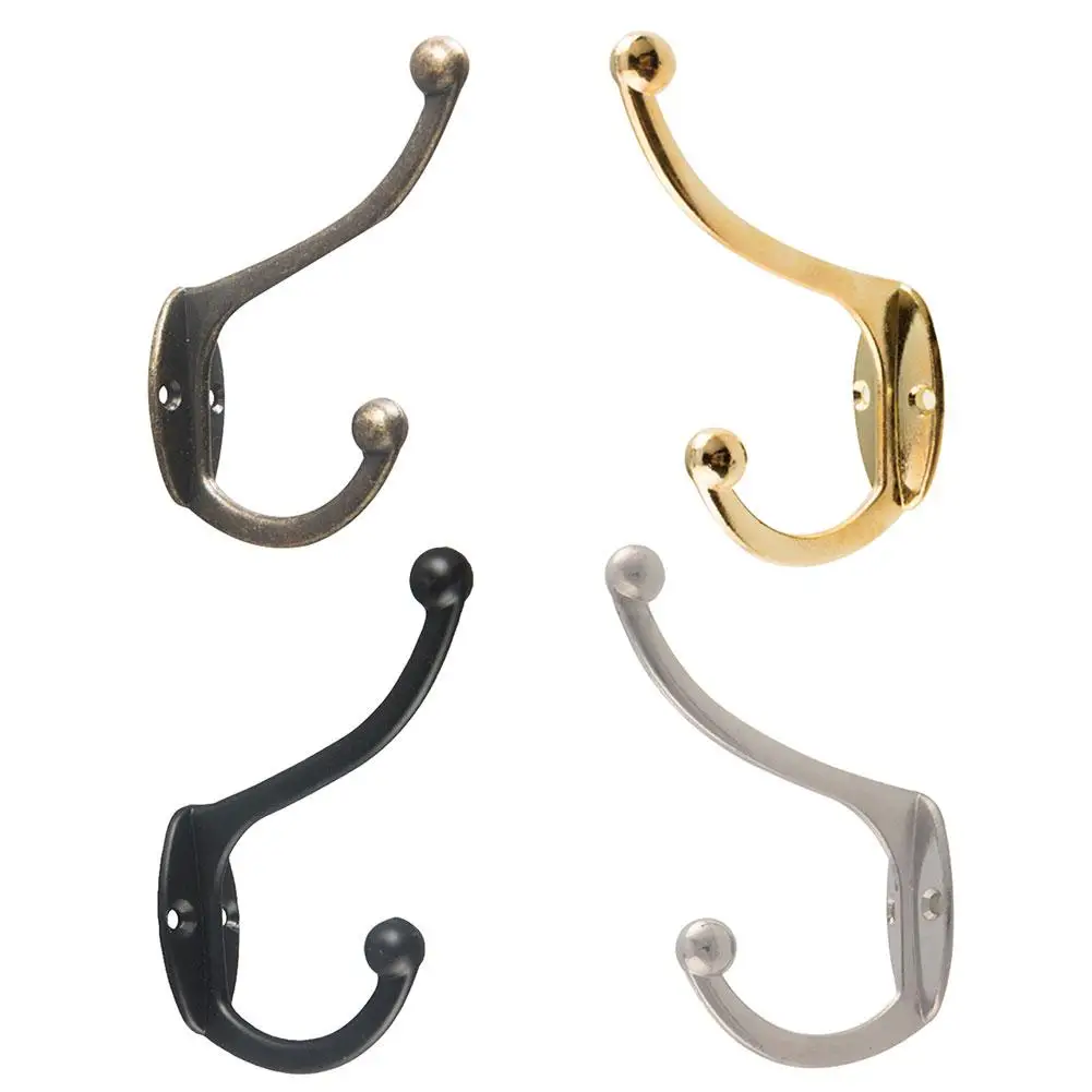 

Vintage Clothes Towel Single Metal Hook Cabinet Wall Bronze Hanger Organizer