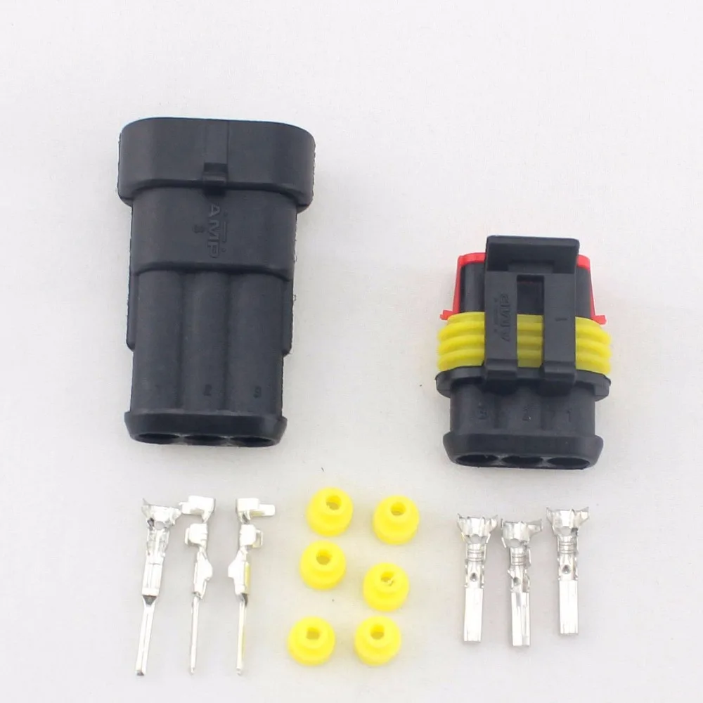 

3 pin waterproof power connector for mobility scooter parts power wheelchair and car 1.5 SERIES 5P PL