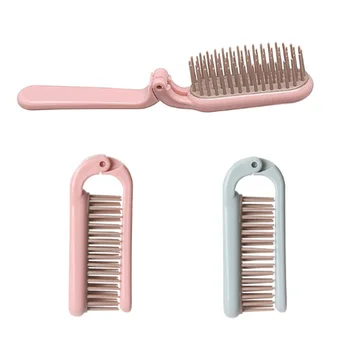 

1 pc Random color DIY Salon Hairdressing Anti-static Plastic /TPEE Comb Women Hair Brush Folding comb 1052