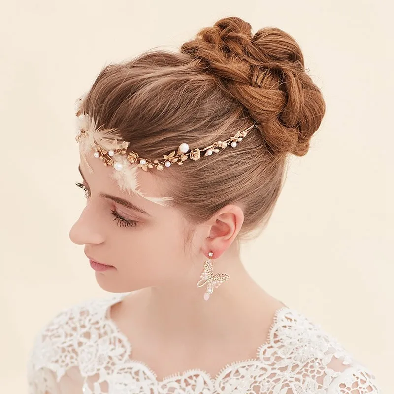 New-Arrival-Feather-Wedding-Headpiece-Tiara-Gold-Vintage-Bridal-Hair-Jewelry-Accessories-Women-Prom-Headdress (1)