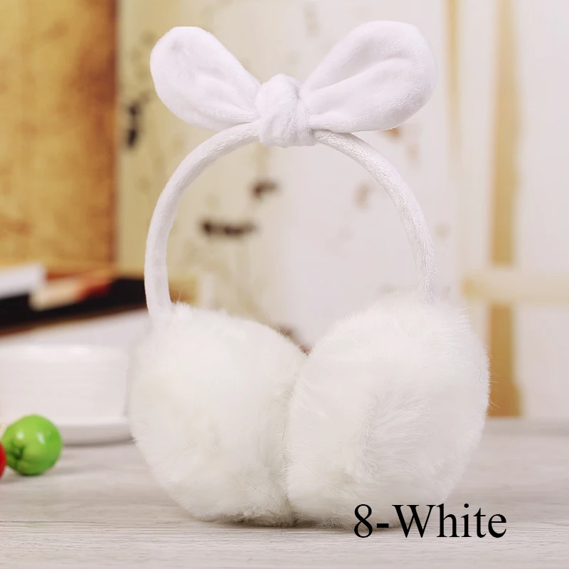 Big Dog Snow Husky Picture Winter Earmuffs Ear Warmers Faux Fur Foldable Plush Outdoor Gift